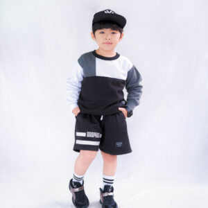 Setelan sweater anak 4-15 tahun - Hitam variasi