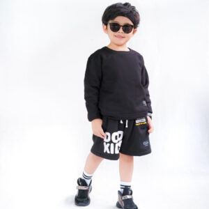 Setelan sweater anak 4-15 tahun - Hitam 1