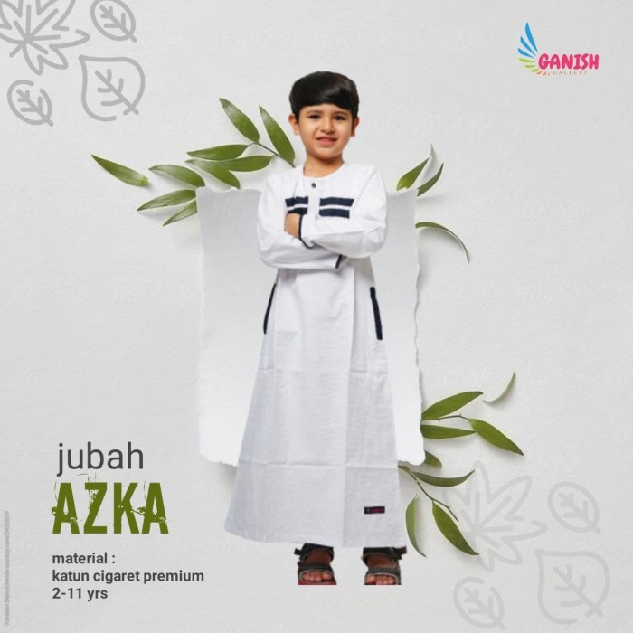 Gamis KOKO Anak Laki Laki Katun Jubah Muslim